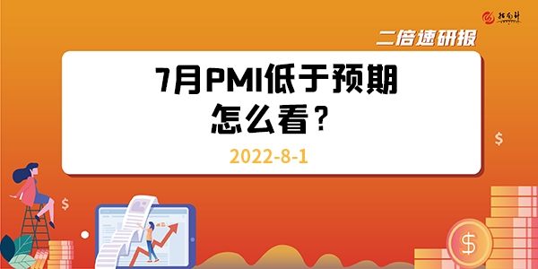 《二倍速研报》7月PMI低于预期，怎么看？