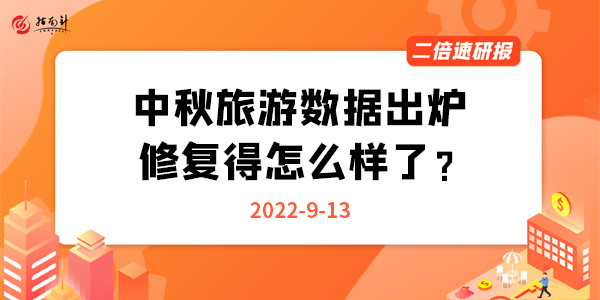 《二倍速研报》中秋旅游数据出炉，修复得怎么样了？